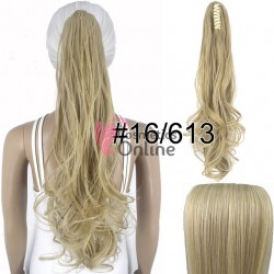 Extensie de par coada ondulata cu cleste 60 cm Cod CP88816613 Blond Ash Mixt